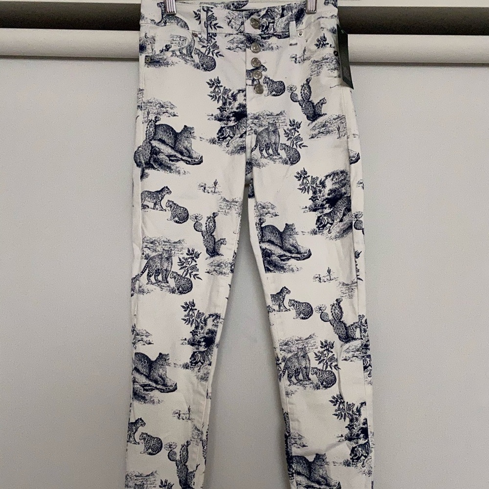 Wild fable print skinny jeans size 0